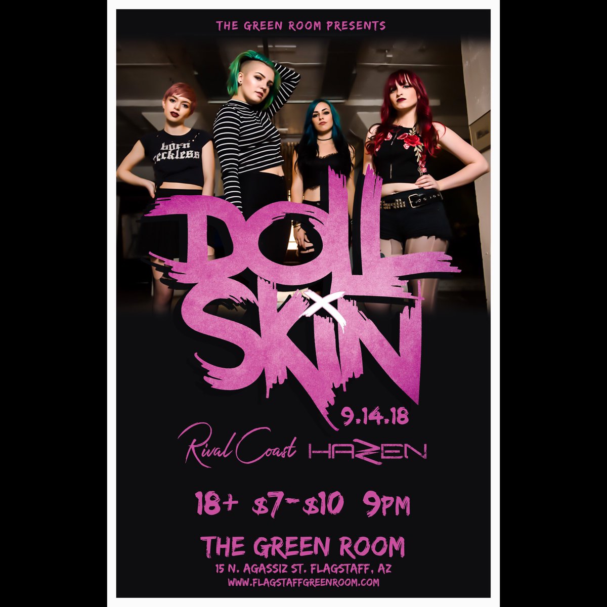 playing in flagstaff, az on 9•14 with <a href="/DollSkinBand/">Doll Skin</a> and Hazen in just over a month. tickets available at flagstaffgreenroom.com.