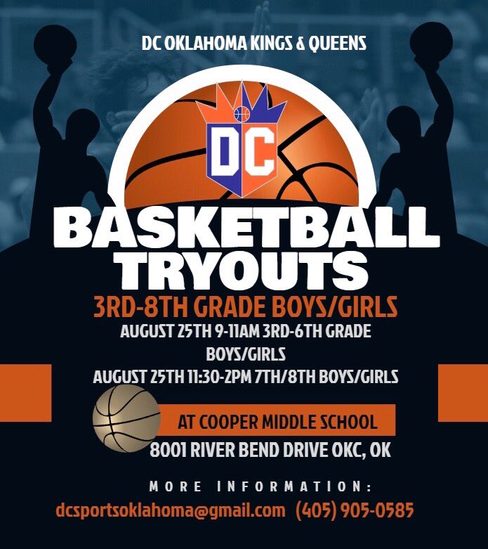 DCsportsDFW's tweet photo. Dc sports Oklahoma “
Tryouts for boys and girls ... Become a Queen or King! #jointhamovement #dcsports https://t.co/ujX19gTNY5