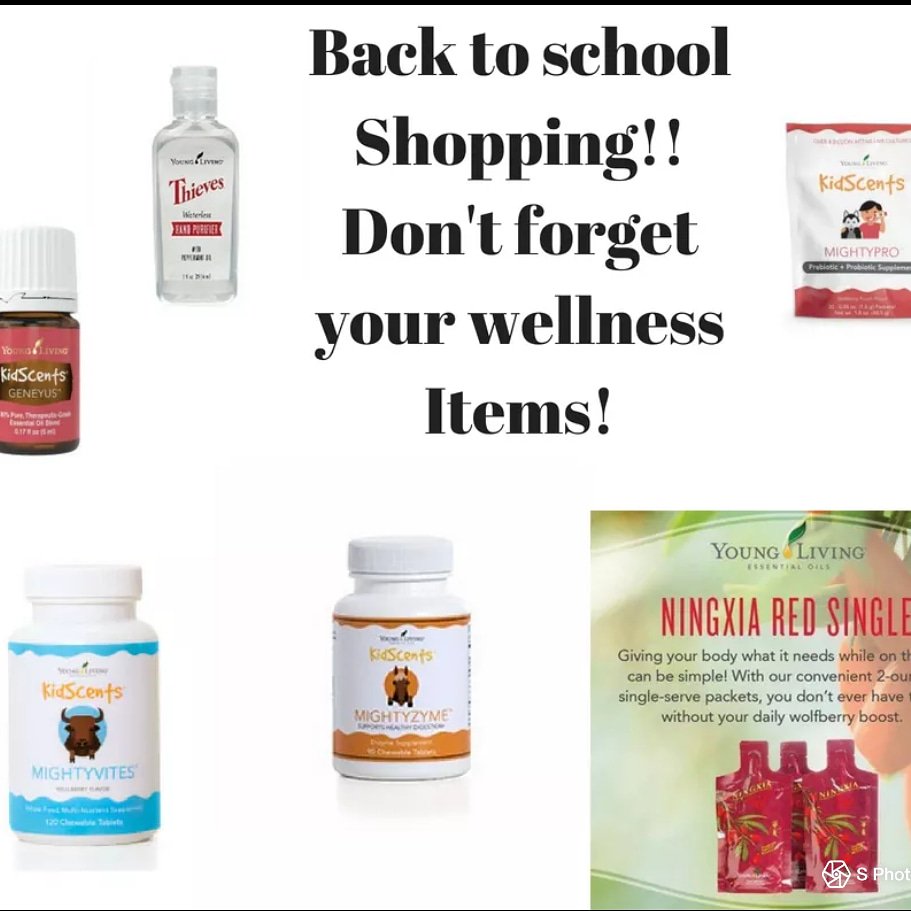 Its about that time again!!!  Here are some essentials for the kiddos going to back to school!
Thieves Waterless Hand Purifier
Kidscents  MightyPro
Kidscents  GeneYus  Essential Oil
Kidscents  Mightyvties  Chewable Tablets
Kidscents  MightyZyme Chewable Tablets
NingXia Red 2 oz
