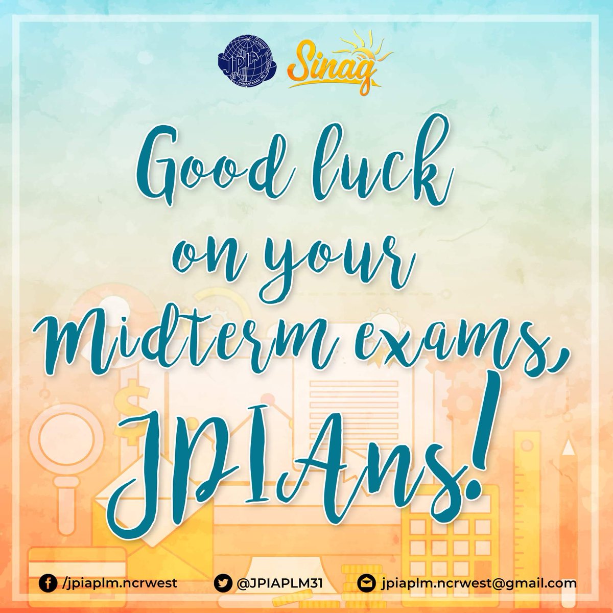 jpia_plm's tweet photo. "Let us make our future now, and let us make our dreams tomorrow's reality."
- Malala Yousafzai
Good luck on your exams JPIAns! Keep the fire burning! ๐
#OneAtThirtyOne https://t.co/NwFS45gj0J