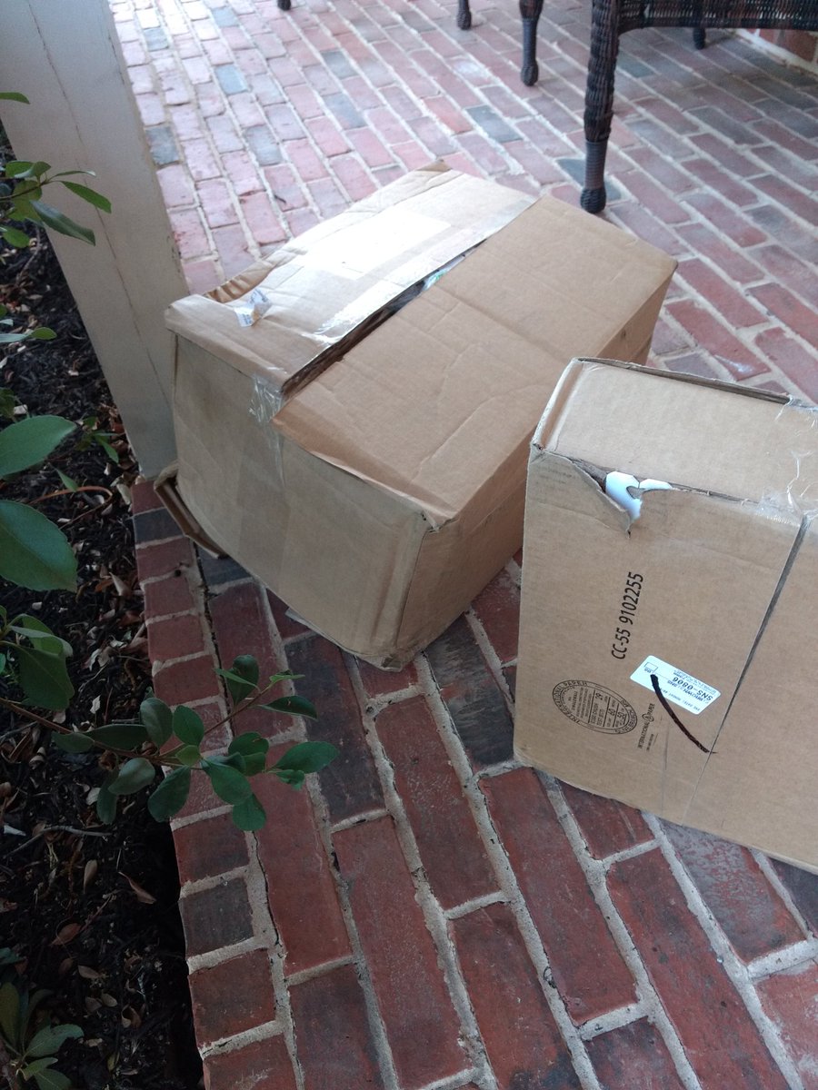 jmculls's tweet photo. Not even joking...@UPS @UPSHelp at it again!!! This makes 5 out of 5 packages delivered this month damaged!! Further proof of an ongoing issue they are not fixing! https://t.co/UfDoPj5dhz