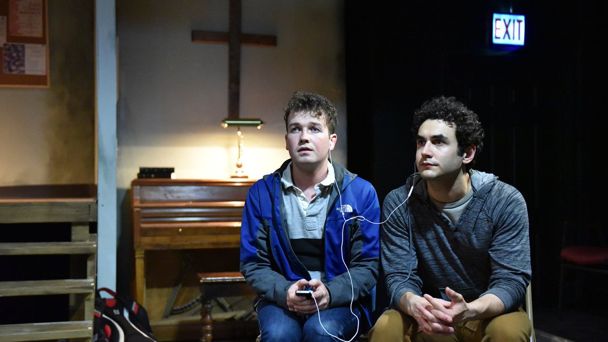 Collin Quinn Rice, left, and Raphael Diaz in Griffin Theatre Company’s Chicago premiere of “The Harvest” by Samuel D. Hunter, directed by Jonathan Berry. (Photo by Michael Courier)
