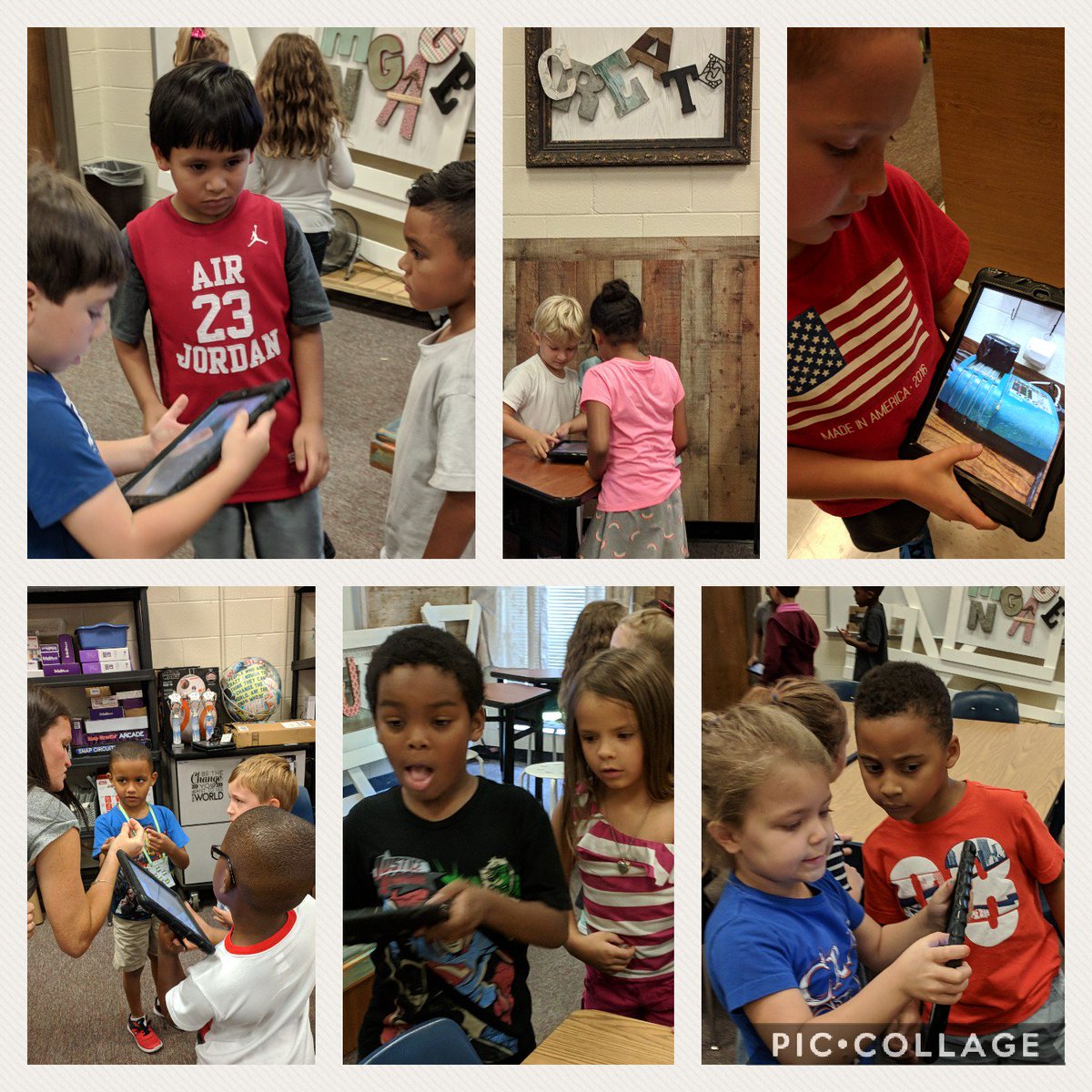 Connecting the team to work today and sharing our work with @Apple tv.#screenmirroring=connectedclassroom. @bakerelembears #journeytoAWE