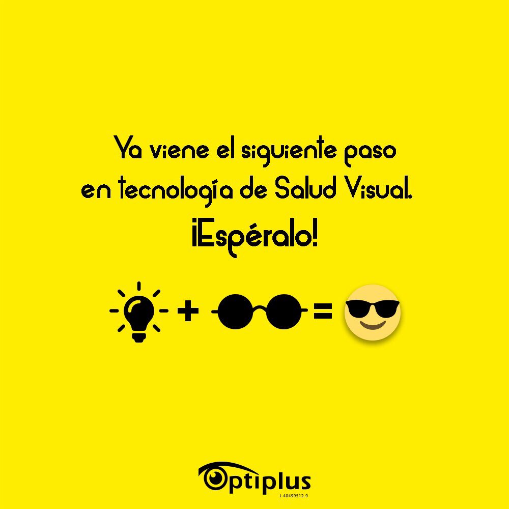 OptiplusVe's tweet photo. Pronto estaremos más cerca de ti... Unimos la tecnología y la Salud Visual para brindarte un mejor servicio.
#saludvisual #tecnologia #vision #lentes #optiplus https://t.co/BW28ouRkiV