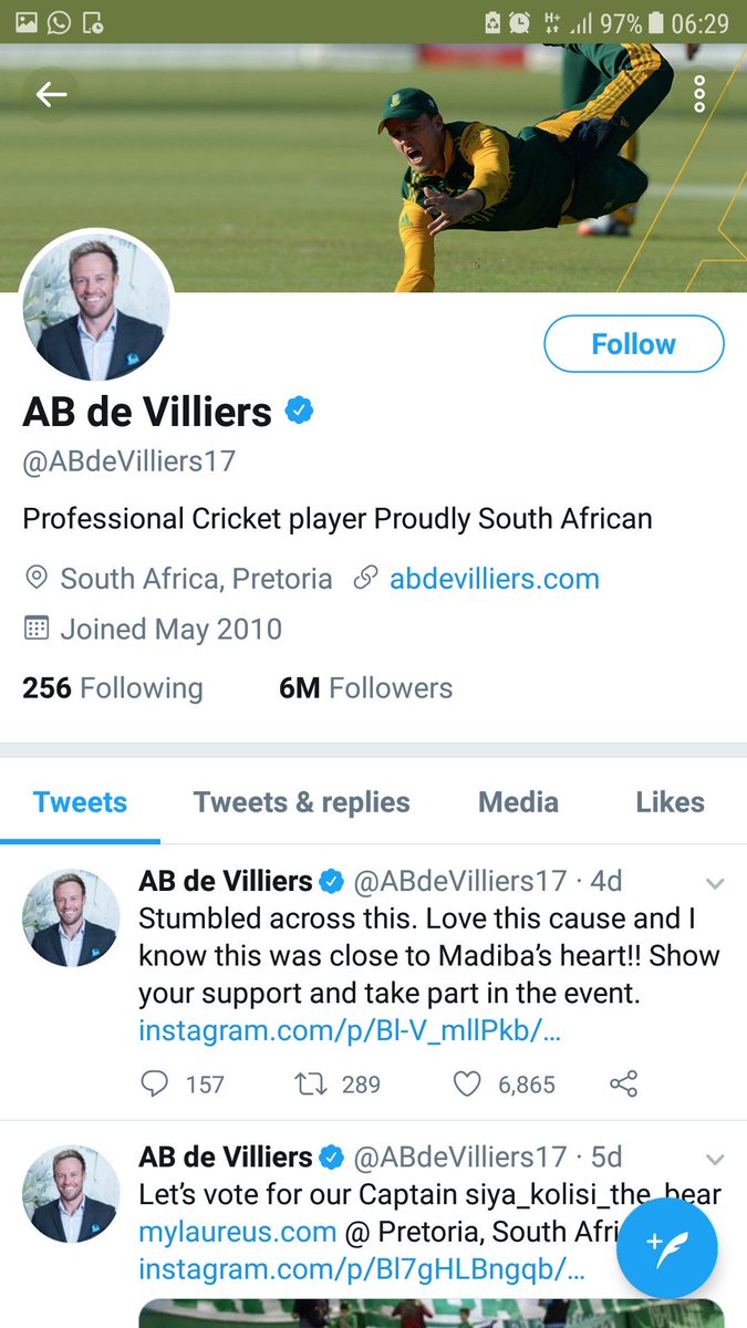 kapil dev on twitter just see how desparate are the pti trolls to make their pm in pending some extra famous by making fake account of famous sa - highest instagram followers in south africa