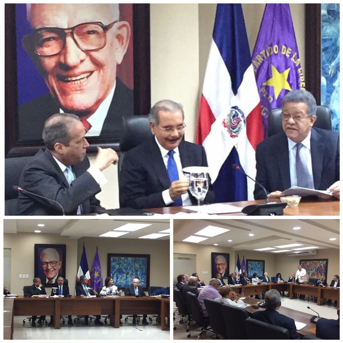 Reinando, Presidente del Senado.
Aristides V. , VP del SENADO.
Camacho presidente de la CD.
Comisión Especial encabezada por Monchy 
Miriam Cabral, secretaria de organización interina.  Eduardo Selman, secretario de finanzas interino. Ventura Camejo, para actos del 45 del PLD.
