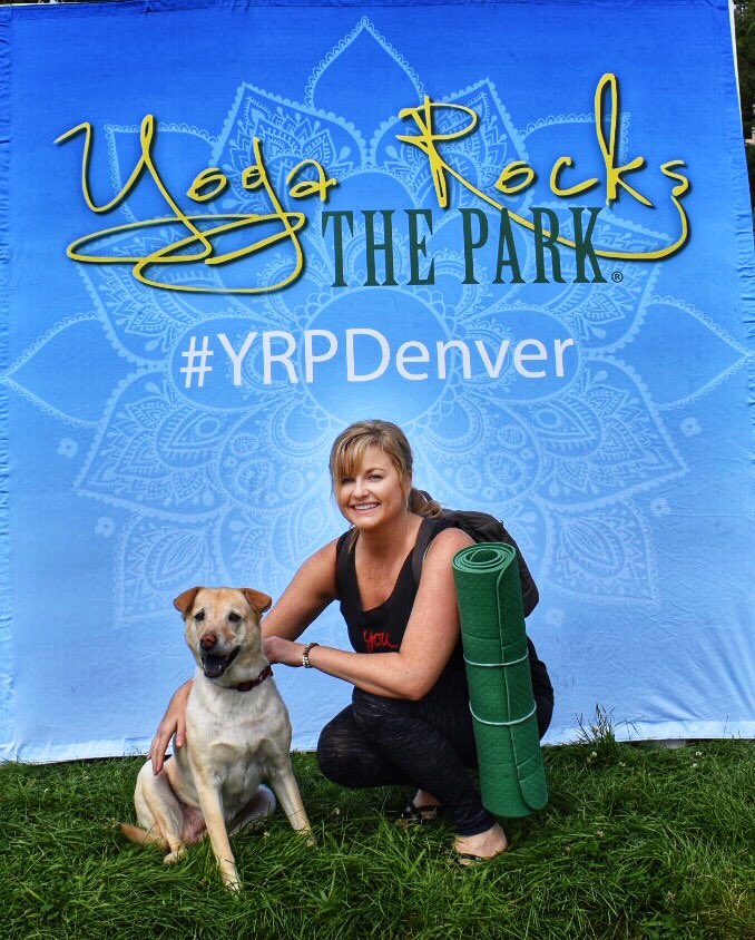 DaybreakApril's tweet photo. It was beautiful #YRPDenver Sunday. #dogsallowed #yoga https://t.co/zJfA8cDk2A
