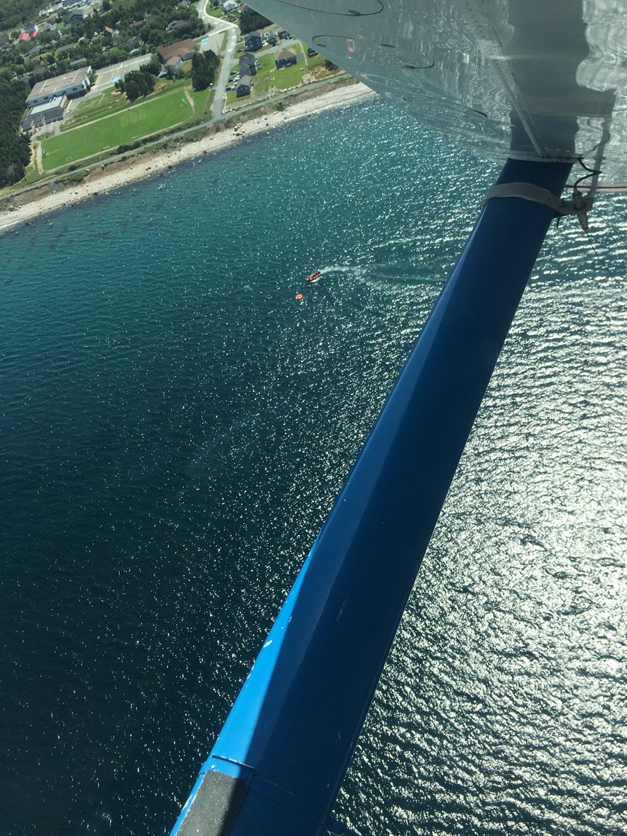 BWandWW's tweet photo. CASARA and Coast Guard during SAREX in Conception Bay NL August 4/18 #coastguardcan https://t.co/m05nRUR1rh