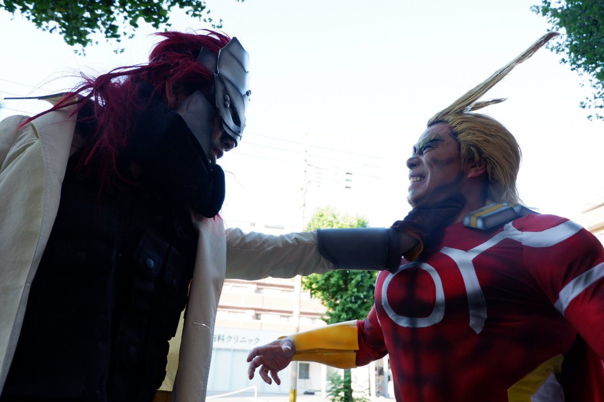 Uzivatel もつま もつま もつま Na Twitteru コスプレ 映画ネタバレ注意 ウォルフラム Vs オールマイト やっとニヤケ面がとれたか オールマイトォ オールマイト ソロモンの大佐 Photo 田中さん Sonjin4545 ソロモン夏のヒロアカ交流会 T Co