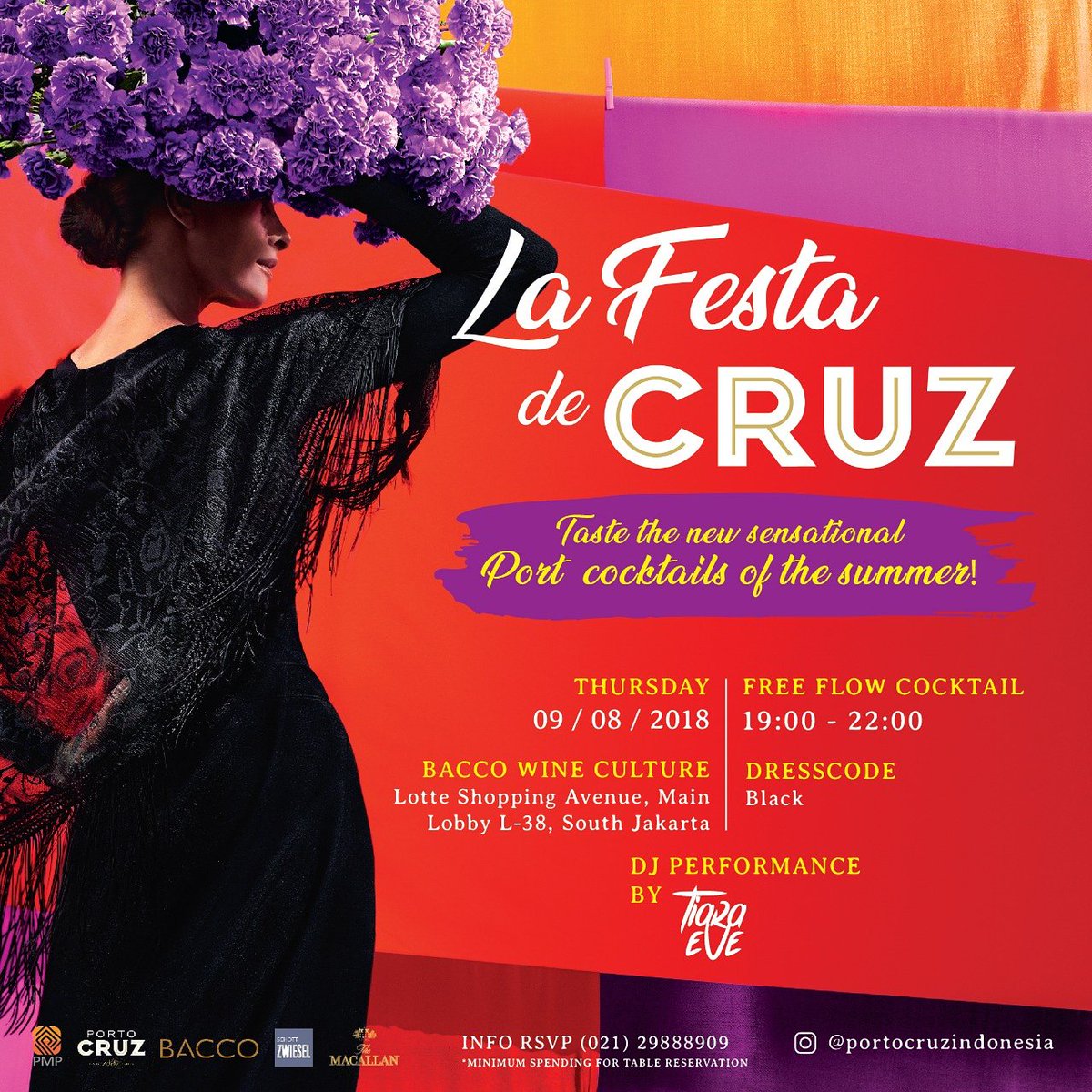 MangiolaD's tweet photo. Bacco

presents

La Festa de Cruz

FREE FLOW of Cruz wines and cocktail from 7 pm to 10 pm

Taste the new sensational Port cocktails of the summer

Dj Performance by Tiara Eve and Dj Def 

For Info and Reservation 021-29888909
Bacco Wine Culture
Lotte Shopping Avenue https://t.co/IJYHZQQI79