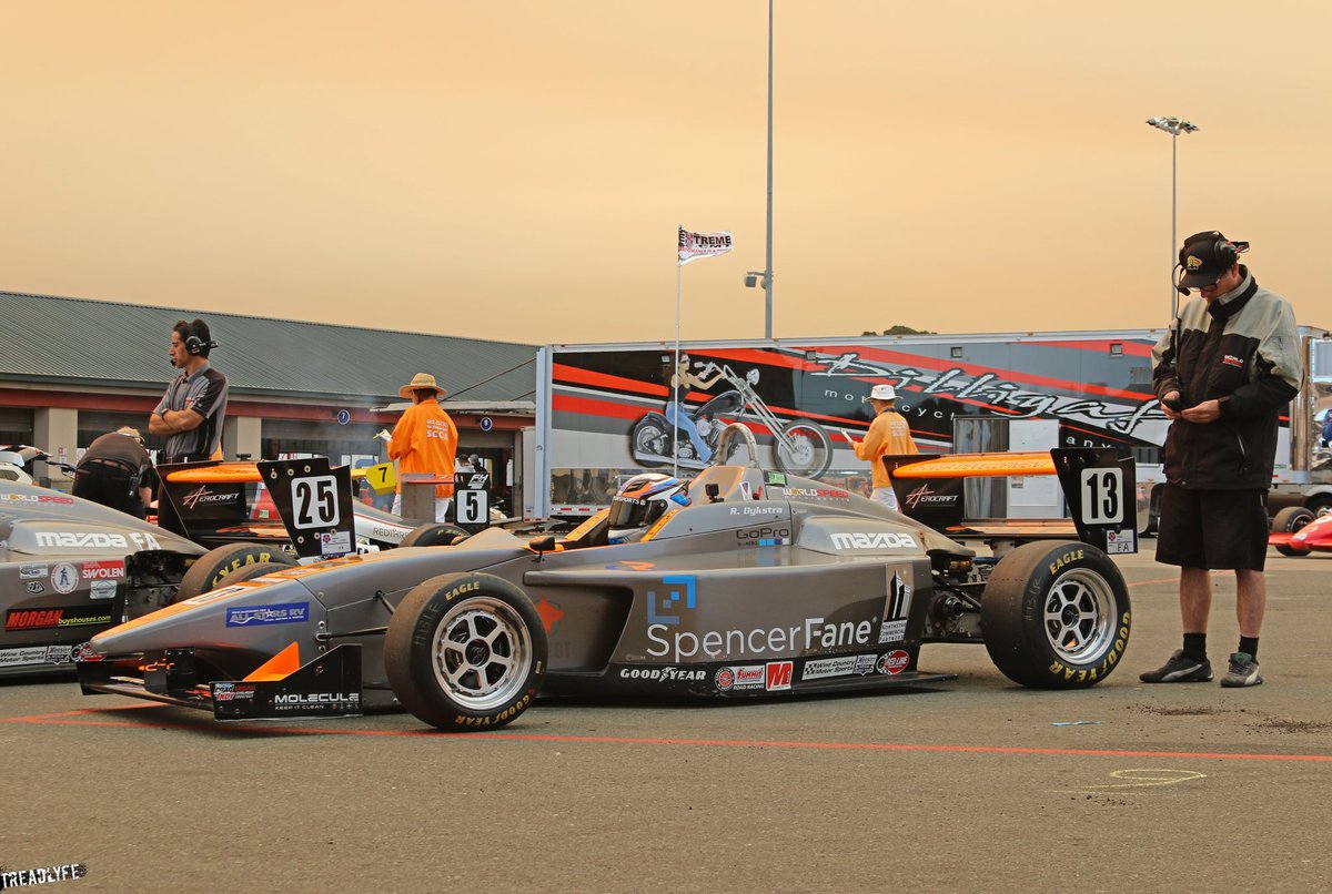From the grid at Sonoma Raceway during Formula Car Challenge. Meet the racers, catch the action from pit lane and follow along with me for the Pro Formula USA season on YouTube: Bit.ly/Formula4West #YouTubers The future of #IndyCar -- Driver: Rayce Dykstra #Racing