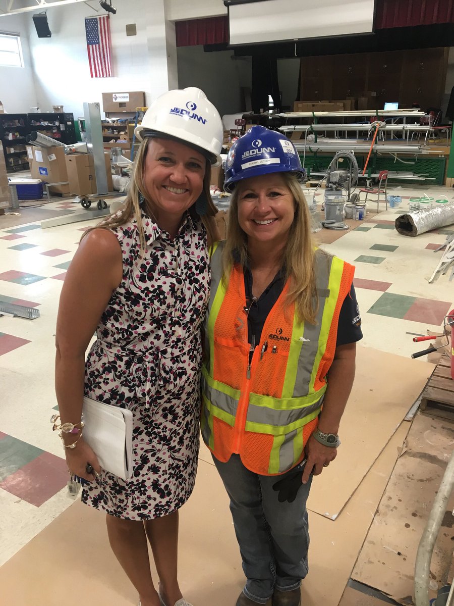 renathunderhawk's tweet photo. We are one week away from our building punch date!! After being gone a week the changes are amazing! Cheryl from JE Dunn is taking good care of us. I admire her leadership skills!@MapleWarriors #ShareMOEdu #warriorscreate #learningunderconstruction #noplacelikeMES #AllinAugust https://t.co/qF9JEKdgnY