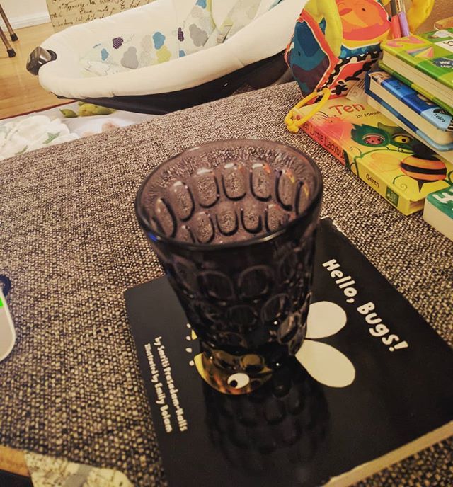 bazilli's tweet photo. If using your daughter's board book as a wine coaster is wrong, I don't want to be right. #momlife #happyhour #hellobugs https://t.co/z6i9kCLKsV https://t.co/GFY3VTAiJP