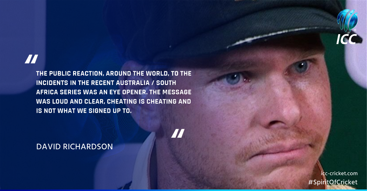 ICYMI

ICC's David Richardson had strong words for player behaviour and ball-tampering, while also celebrating a more inclusive game in his #SpiritOfCricket #CowdreyLecture, 

READ ⬇️ 
bit.ly/CowdreyLecture