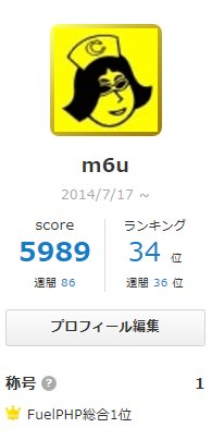 michieru's tweet image. 金縁がついたったー #teratail #FuelPHP でも、いうほどFuelPHPを使いこなせてない、まだペーペーなんだが。(´・ω・｀)