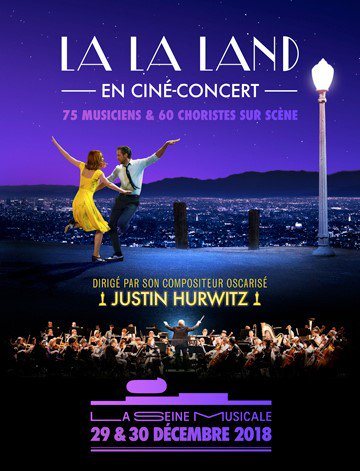 Avis aux fans ! <a href="/LaLaLand/">La La Land</a> le film culte aux 6 #Oscars sera en ciné-concert en décembre à <a href="/LaSeineMusicale/">La Seine Musicale</a> ! Une jolie manière de finir l'année, non ? bit.ly/2NMPABf
