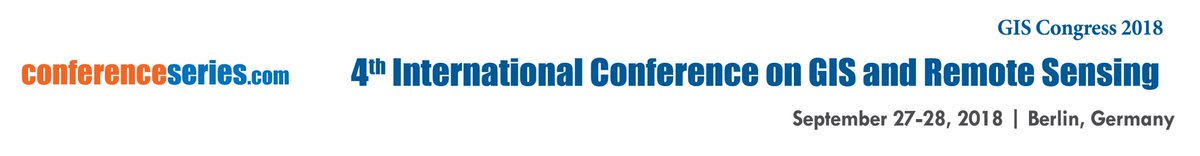 Giscongress's tweet image. Find more GIS Congress updates on  : goo.gl/36UpNt  
4th International Conference on GIS and Remote Sensing
September 27-28, 2018 Berlin, Germany
Theme: Mapping the Future with GIS &amp;amp; Advancement in Remote Sensing
#Geostatistics #Geomatics #GIS_Application #Geodynamics .