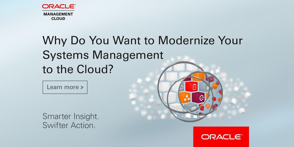 OracleCloud's tweet image. Go Autonomous – learn how to modernize systems management with @Oracle Autonomous Management #Cloud  #OMC ora.cl/WM3no