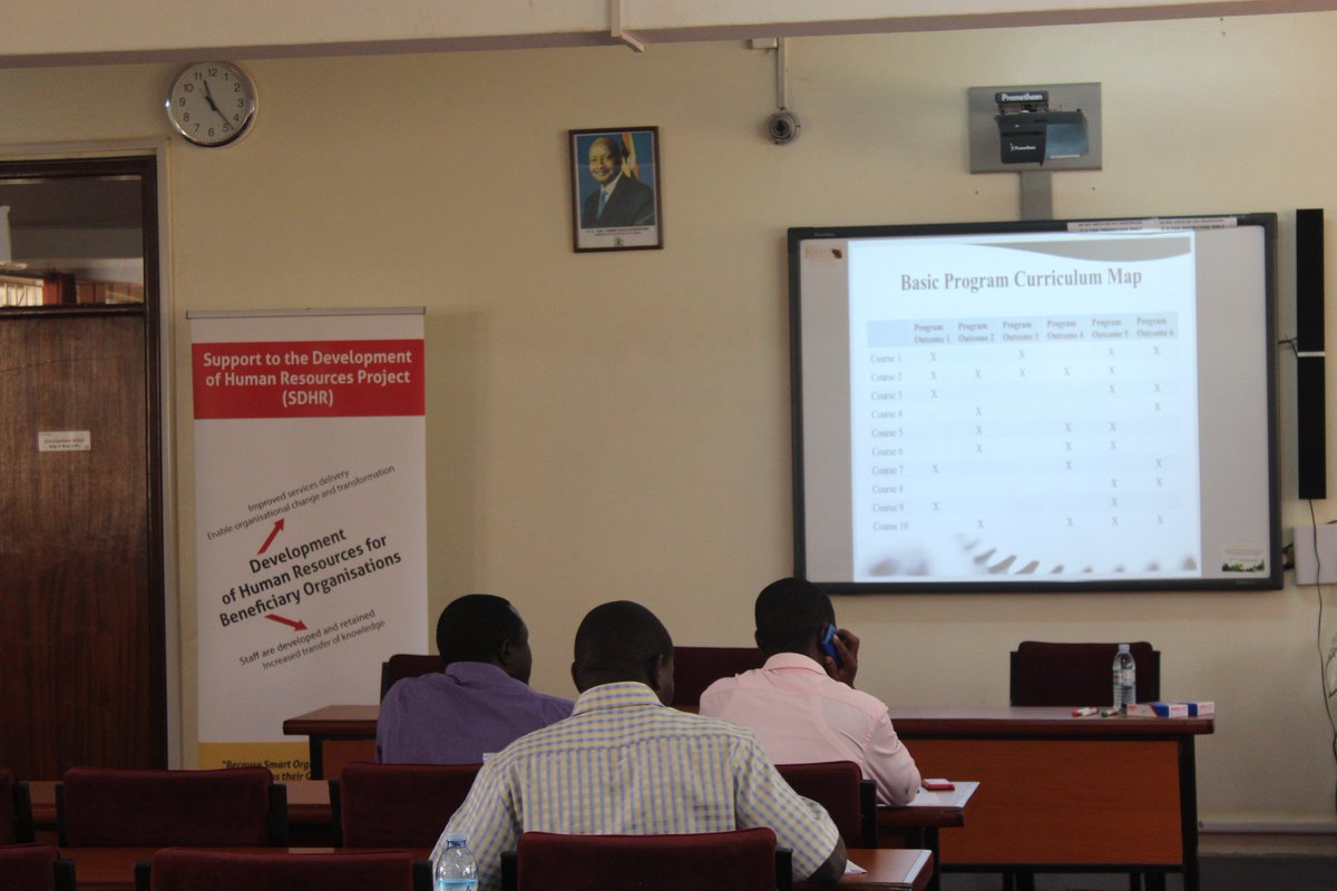 RachaelAyebale's tweet photo. @Enabel_Belgium @EnabelinUganda #SDHRproject ongoing human resources training in Curriculum Development for Kyambogo university by our training partner @AKUGlobal. Skilling staff for improved service delivery. #SDHRupdate https://t.co/YVBBrISf7r