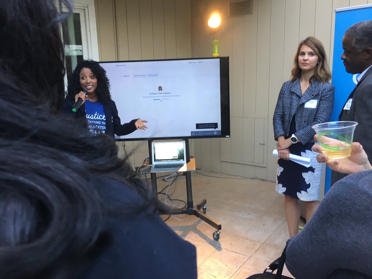 JessicaWeare's tweet image. A perfect summer evening in #SiliconValley: learning about how @JazmynLatimer &amp;amp; @codeforamerica leverage technology to help county DA offices expunge criminal records.

#ClearMyRecord: putting the #justice in criminal justice reform ⚖️😍⚖️