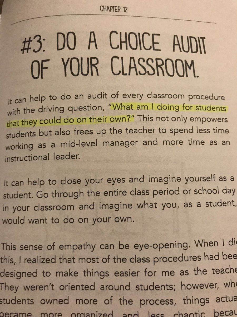 “What am I doing for students that they could do on their own?” #empowerbook