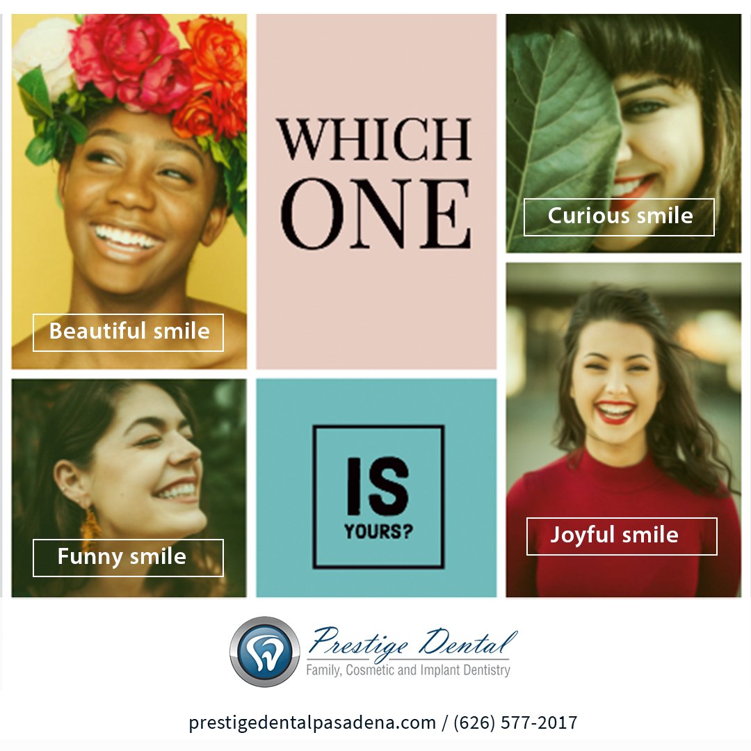 PrestigeDent's tweet photo. We LOVE to see you smile! Protect your teeth and gums with regular cleanings.  Schedule an appointment today:  (626) 577-2017 #summer #smile #dentist #pasadena https://t.co/EfrkhIwDM7