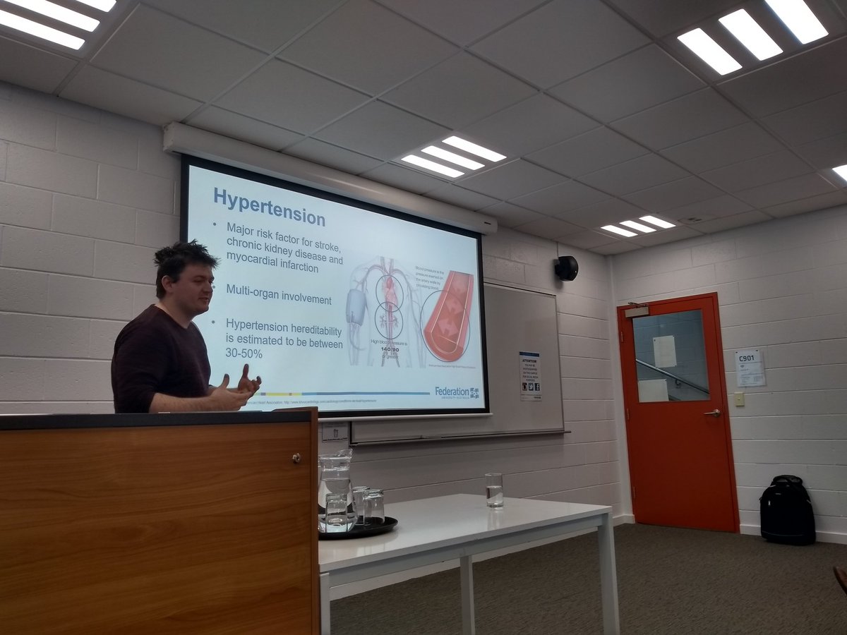 AmyClaughton's tweet photo. Nathan De Vries on managing hypertension #FedUniHDR18 https://t.co/GHEuvVx2JL