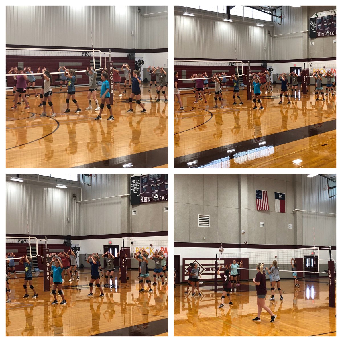 DTSine's tweet photo. Eagle Nation Volleyball Camp! #Booyah #CultureShock #CoachWilsonisDaBomb! #WeRJC!!! https://t.co/5usLexM7Kr