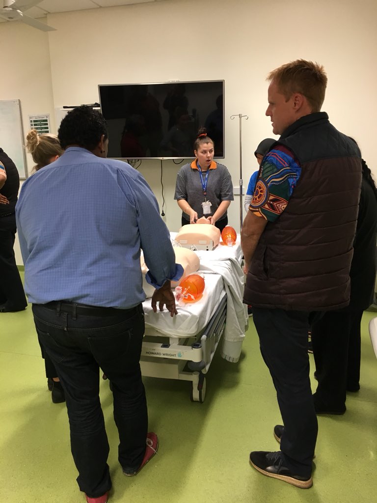 nwqran's tweet photo. Loving the basic life support wshop for AHWs ATSIHPs by Dr Louis Peacy & Dr Lakshman & senior @jcu Med students @CRRH_JCU #AYRI2018 #RealisingRemotePossibilities https://t.co/Rgy5QKVoZw