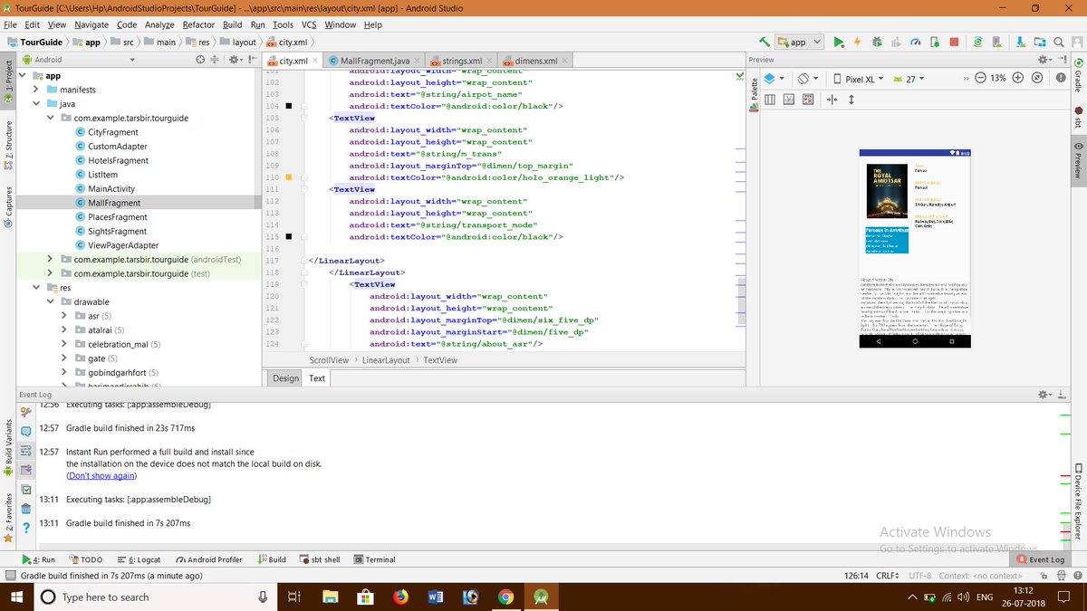 TarsbirSingh's tweet image. Tour Guide App 👾🏨 Ready to Submit..
#Amritsar city Selected for App
#GoogleUdacityIndiaScholar
#GISProjectChallenge2k18
@UdacityIndia
@udacity @Google
@akshtjn
@GoogleIndia
#100DaysOfCode  #android #AndroidDev