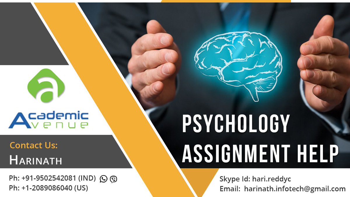 academic_avenue's tweet image. tinyurl.com/ydazlaml
#AcademicAvenue provides Psychology Assignment Help with a wide range of online applications. Our tutors at Academic Avenue will help with quality and plagiarism free assignments.
#PsychologyAssignmentHelp
#BestOnlineAssignmentHelpWebsite