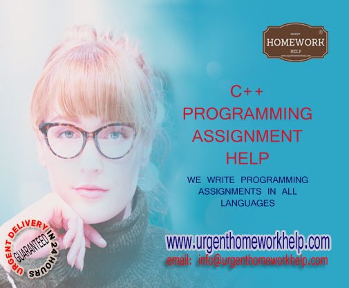 winnerhomework's tweet image. Get expert help for your C++ programming assignments, homework & projects 24 hrs a day. Chat with us or email us: info@urgenthomeworkhelp.com
#cppprogramminghelp #programmingassignmenthelp #programminghelp #javaassignmenthelp #cppassignmenthelp #rprogramminghelp #assignmenthelp
