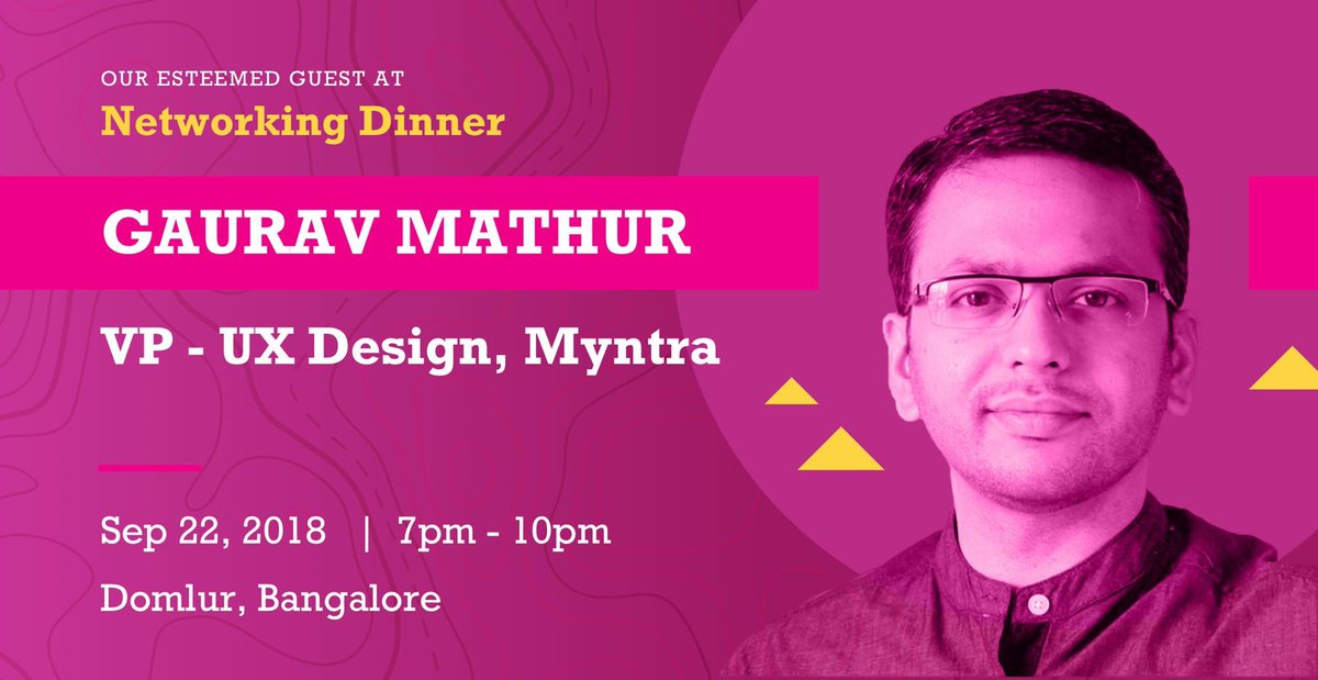BLRDribbble's tweet image. Our next guest is a person who follows “Simple, Clarity &amp;amp; Elegance” as his mantra. Welcome @gauravmathur 🙌 #BLRDRIBBBLE #zetaindia @myntra #design #dinner