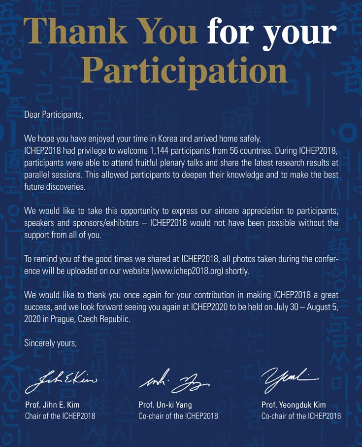 ICHEP2018 tweet media