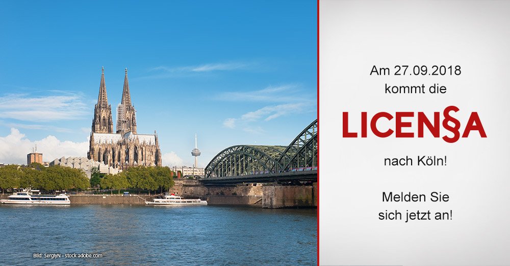 SWO_DACH's tweet photo. Besuchen Sie die #LICENSA in Köln. Das Programm steht! https://t.co/sYWuv3qpDX #Lizenzierung https://t.co/flco3batwV
