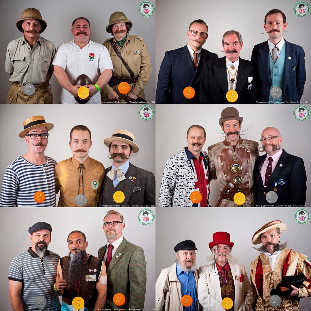 tbbclub's tweet photo. #ThrowbackThursday to September 15th 2012
The faces of the Winners of the 1st British Beard &amp; Moustache Championships in Brighton #tbt #thebritishbeardclub #TBBClub #beards #moustaches #HandlebarClub #fun #fundraising #tbbmc2018 Photos by Rick “Tricky” Harrison @sovietuk https://t.co/fhDVFzcUfc