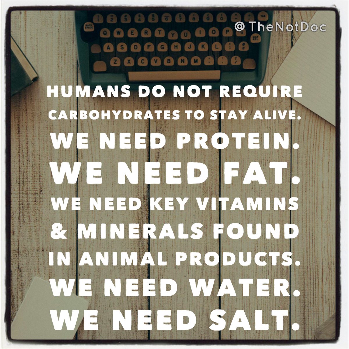 TheNotDoc's tweet photo. #LCHF #MeatNotWheat #EatSalt https://t.co/DNorWdBZHG