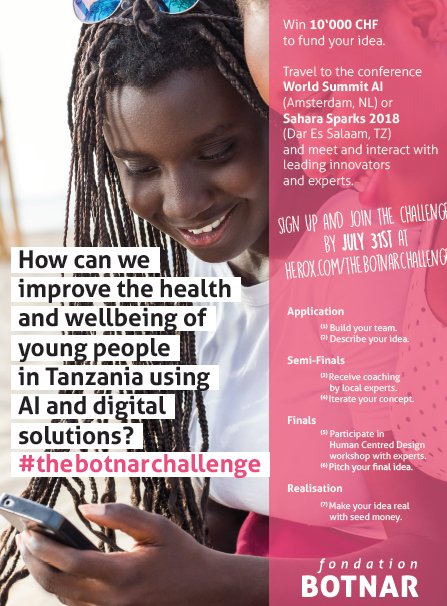 QuantumLeap_ip's tweet image. La Fondazione Botnar lancia una sfida ai team per creare tecnologie che migliorino la salute e il benessere dei giovani in Tanzania utilizzando l&apos;intelligenza artificiale e le soluzioni digitali. Accetta la sfida ed iscriviti: herox.com/thebotnarchall… quantumleap-ip.com