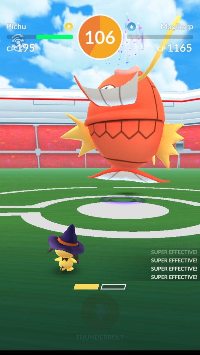 PokeNorge's tweet image. Magikarp #funraid with hat pichus  #pokemongo