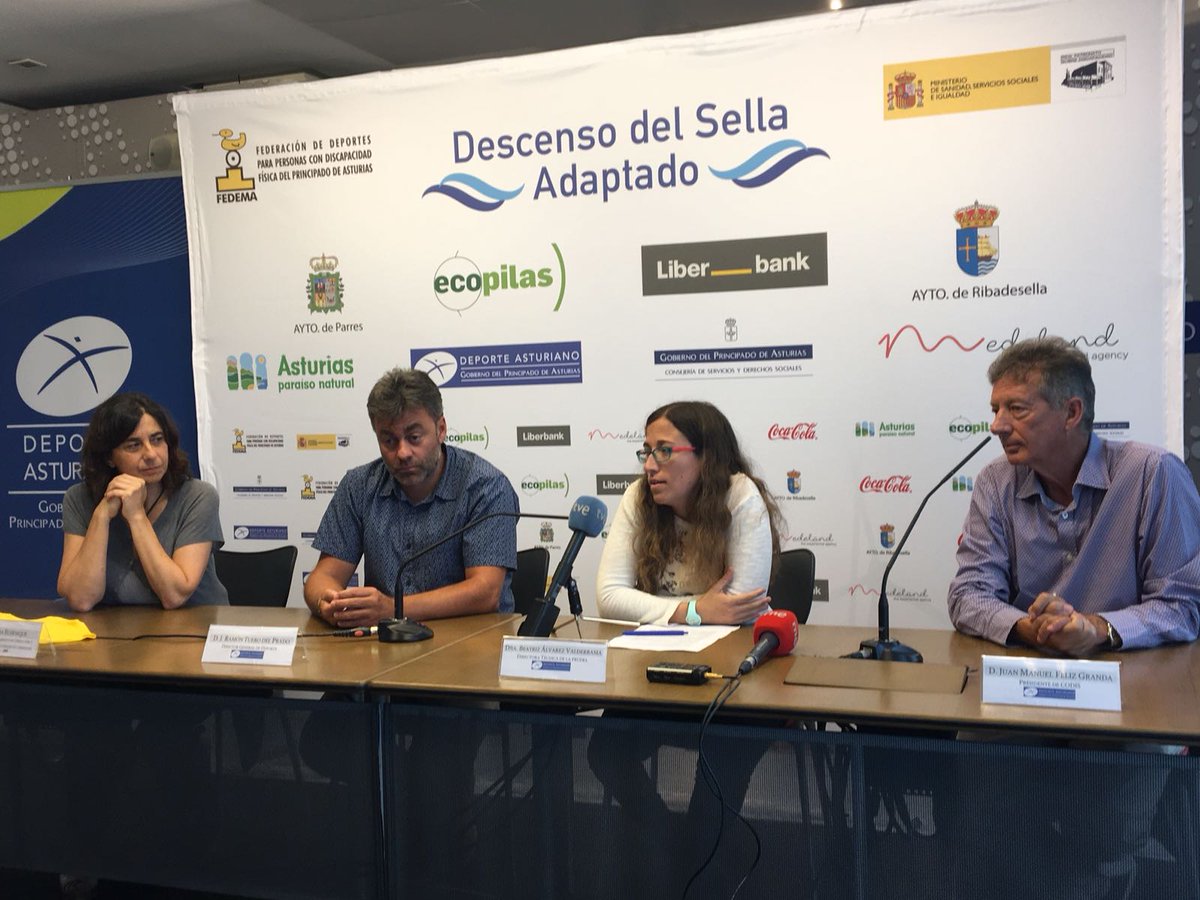 FEDEMAsturias's tweet photo. Presentación XXV Descenso del Sella Adaptado en la Dirección General de Deporte con D. José Ramón Tuero, Dña. Ana Echenique, D. Juan Manuel Feliz y  Dña. Beatriz Álvarez. @dxtasturiano @montuero @Liberbank @riversella https://t.co/mHxurwDkiS