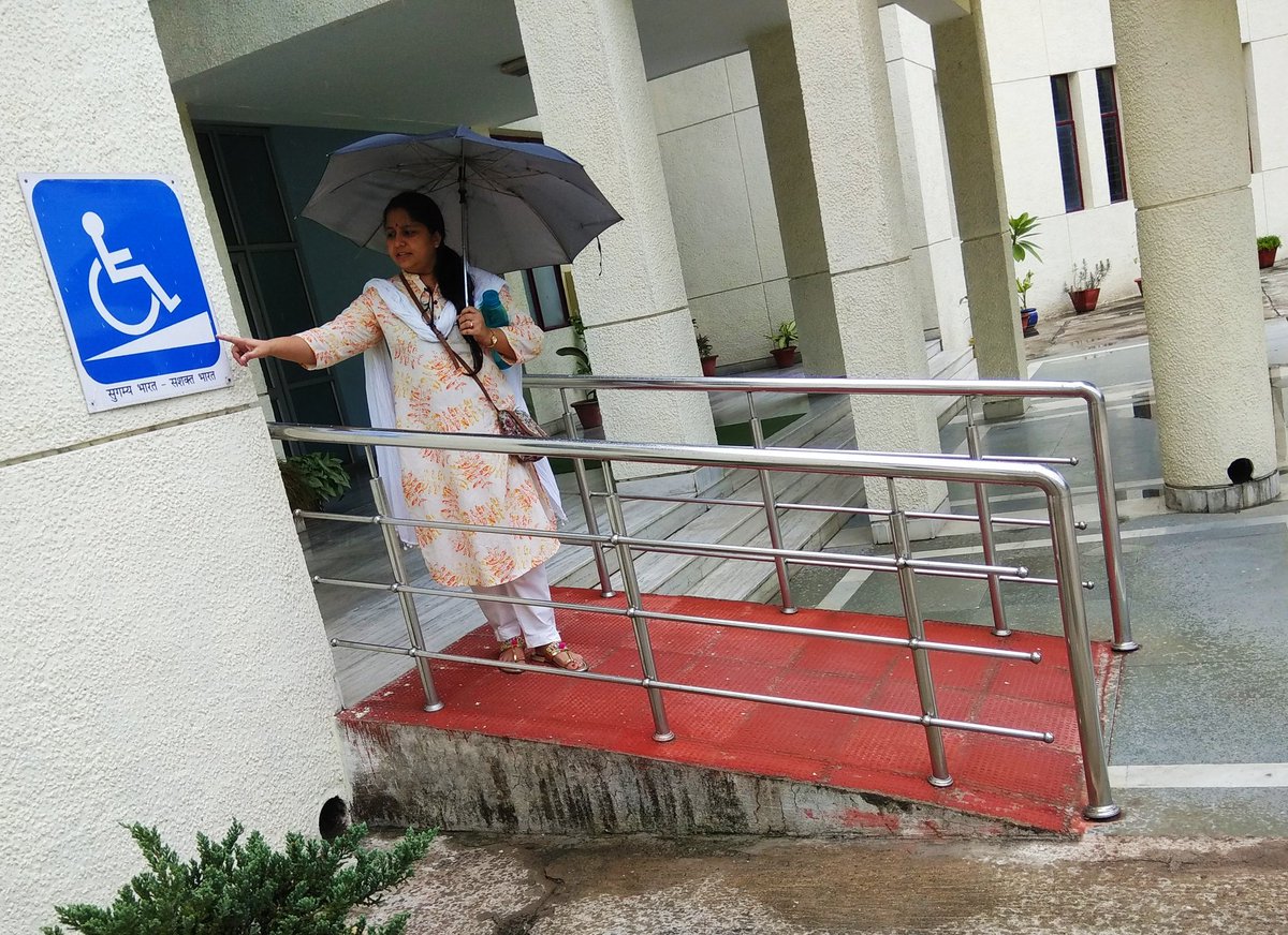 #sugamyabharat at National Institute of Public Cooperation and Child Development (NIPCCD), #Lucknow
Wheelchair friendly ramps at entrance of every block here. #MACS4WHEELS #AccessibilityIsOurRight #PMR #Physiatry
#सुगम्यभारत #सुगम्यभारतसशक्तभारत