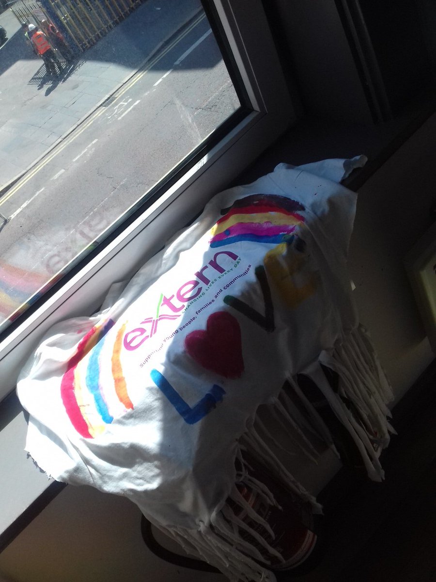 ExternS2S's tweet photo. Some of the awesome tshirts the YP have been preparing for Pride. Amazing work they are so dedicated and really looking forward to entering the parade for extern next Saturday.  If you are about next Saturday 4th come in and celebrate along with the parade. https://t.co/48kKKfIBDj