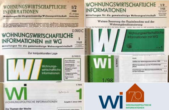 GdWWohnen's tweet photo. Das wichtigste wohnungspolitische Magazin wird 70! 1948 erschien die Erstausgabe der Wohnungspolitischen Informationen. Und ihr? Warum, wann und wie lest Ihr die wi? Schreibt uns an redaktion@wi-aktuell.de - die schönsten Beiträge veröffentlichen wir in unserer Jubiläumsausgabe! https://t.co/97hNHNTZoO