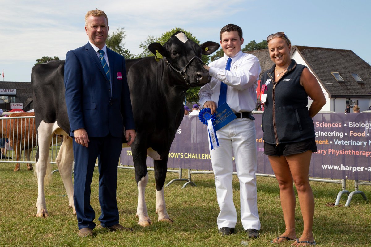 HarperAdamsUni's tweet photo. Congratulations Gwen Elen Jones who won the RWAS/Harper Adams Dairy Young Handlers competition and to runner-up Dafydd Wyn Jones. #rws2018 #Dairy https://t.co/xv3Tih6lyP