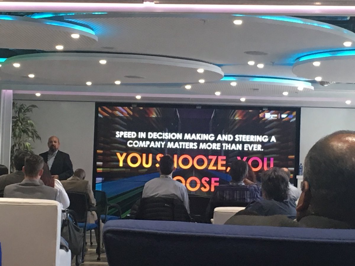 MsNte's tweet image. You need to improve the speed of your Innovation. You snooze you loose says : Jean-Claude Pizzi, Business Development Expert,SAP Italy attending the ⁦@SAPAfrica⁩ #SAPDataInnovationSummit2018 ⁦with ⁦@OpenText⁩ ⁦@intel⁩
