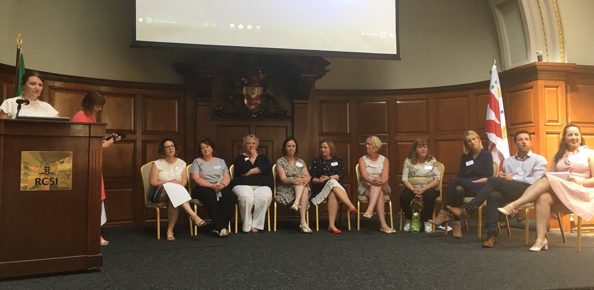 Experts in Practice Education from seven healthcare disciplines participating in a panel discussion at the National HSCP Practice Education Conference @RCSI_Irl Interprofessional collaboration in action! #interprofessionaleducation #pracedconf