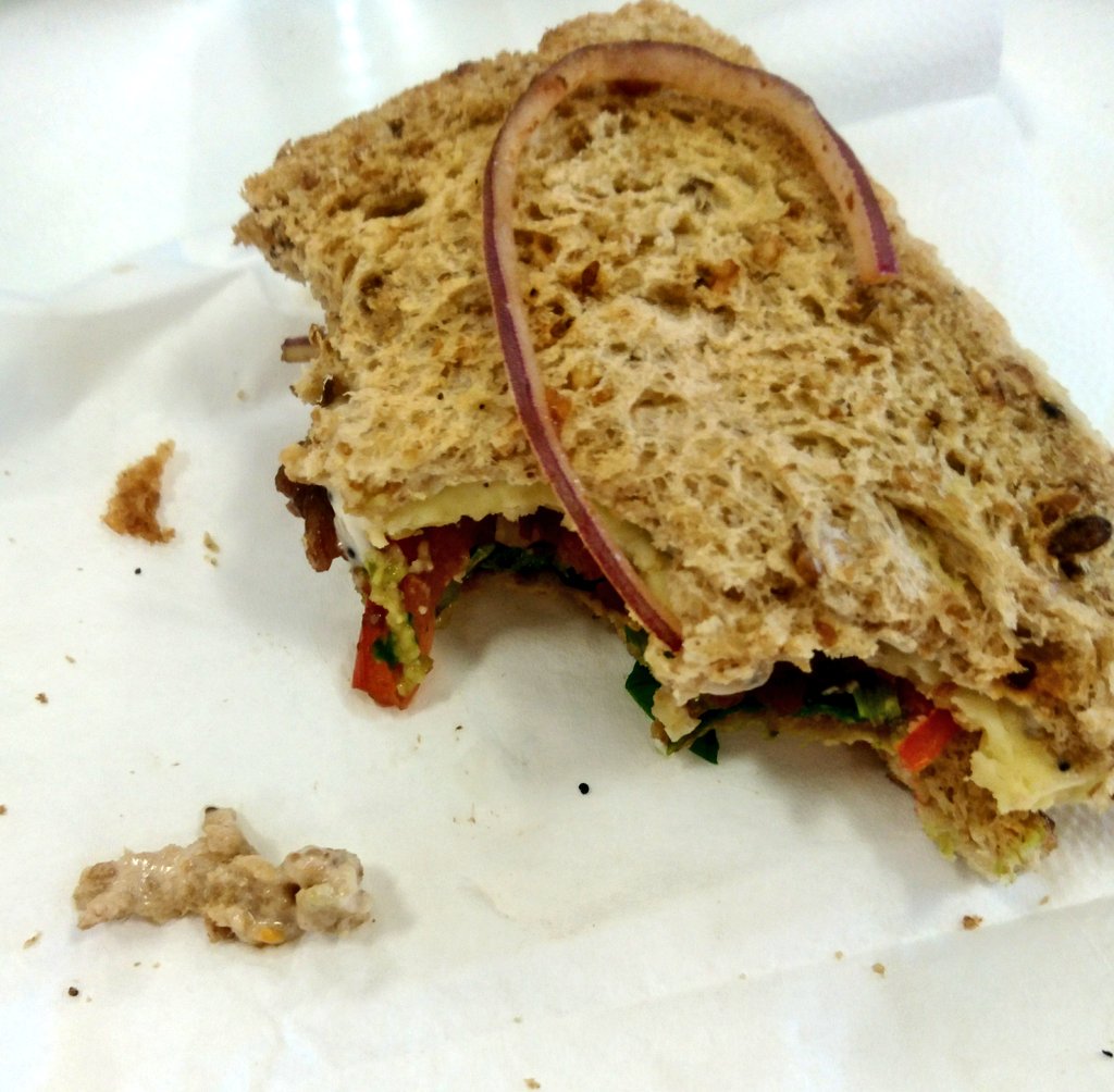 dmukhe02's tweet photo. @Pret shame on you for meat in my veggie sandwich for the second time now #hurt #cheated #shameonPret https://t.co/6y7uBfCgJV