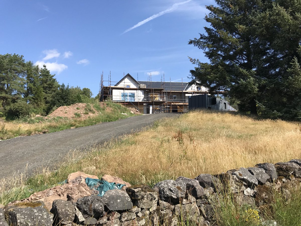 spatialgardner's tweet image. New house coming along nicely in Kilmacolm