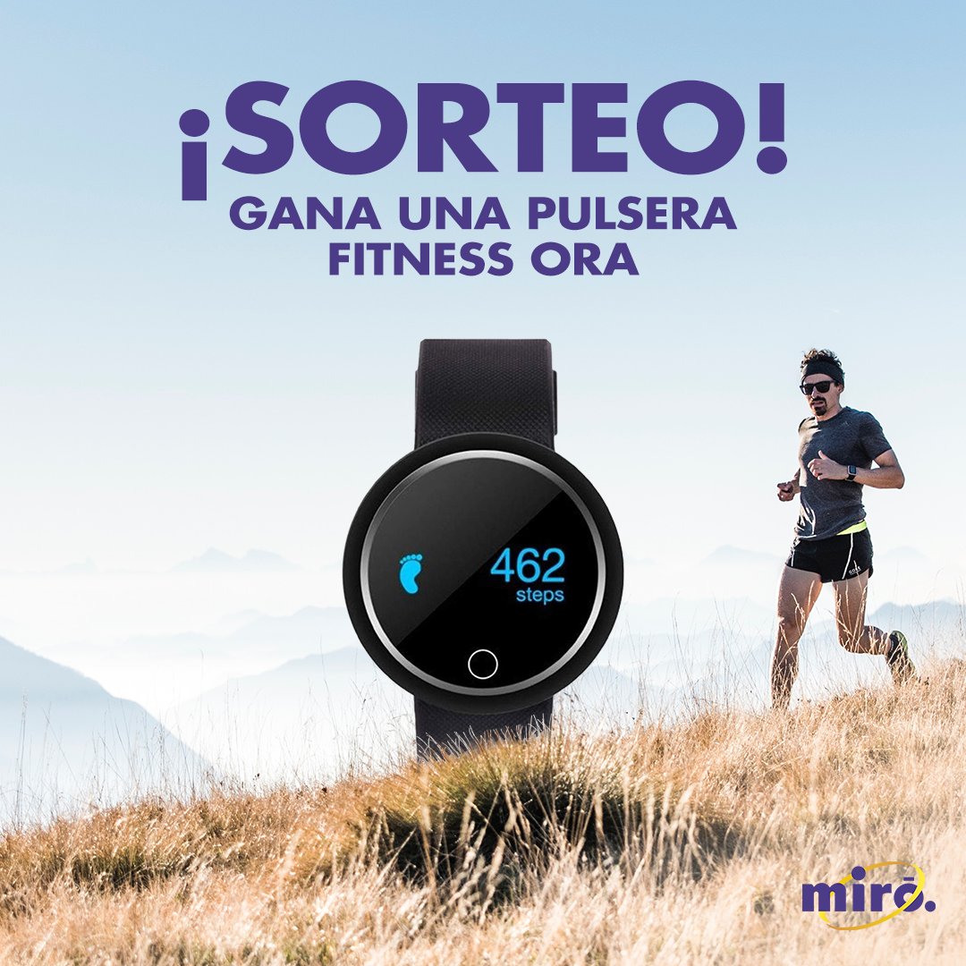 Miro_tcdc's tweet photo. SORTEO 📢 ¿Quieres ganar una pulsera Fitness Ora 🏃‍♀️🏃‍♂️?
Participar en nuestro sorteo es muy sencillo: 1. Síguenos. 2. Menciona a un amigo, por si no te toca y que así te la regale 😉. SUERTE 🍀 Tienes tiempo hasta el 2/08/2018. Entra en FB e IG. https://t.co/q1fi2vBnjt