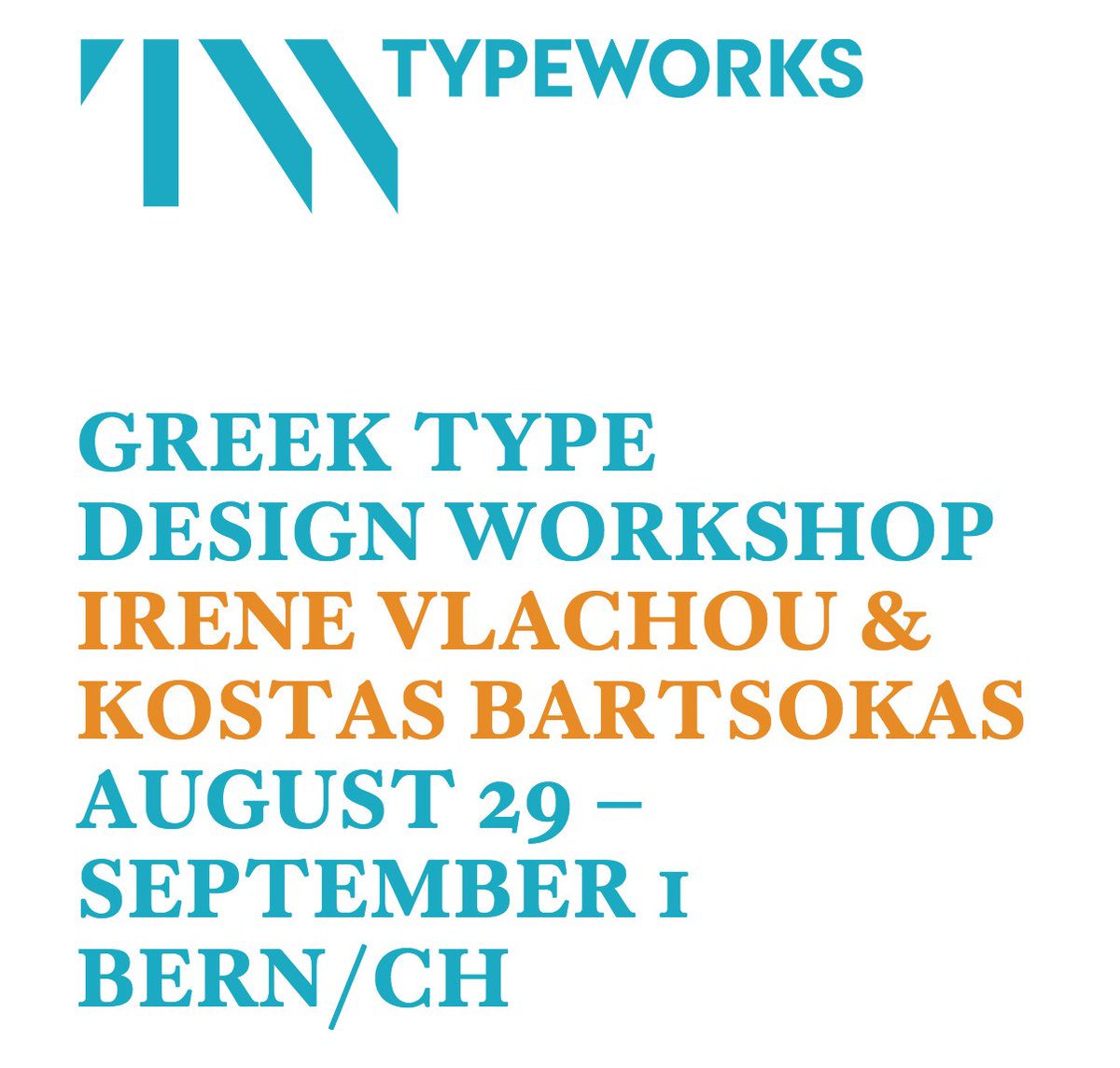Typozri's tweet photo. Want to learn about greek type design? Join the workshop in Bern, end of august by @typeworksbern https://t.co/FUxl917vdn https://t.co/nWA8yRSwGM https://t.co/lOwwUUhOz4